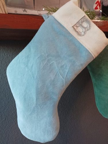 Ünnepi kék Karácsonyi zokni