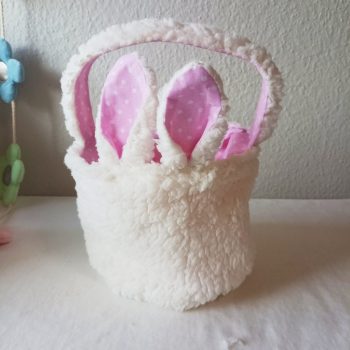 Nyuszi kosár - rózsaszín