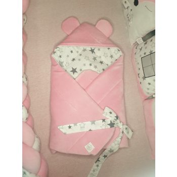 Baba pólya - rózsaszín, csillagos