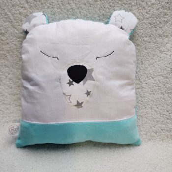 Rácsvédő párna - Maci, kék, csillagos