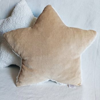 Sherpa csillag párna - bézs