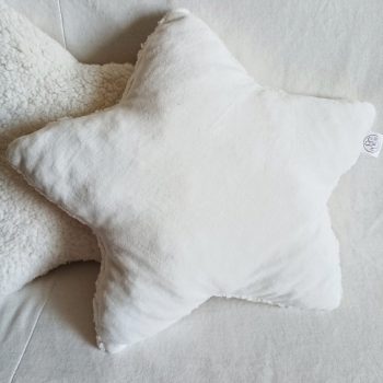 Sherpa csillag párna - ekrü