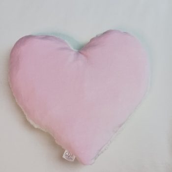 Sherpa szív párna - rózsaszín